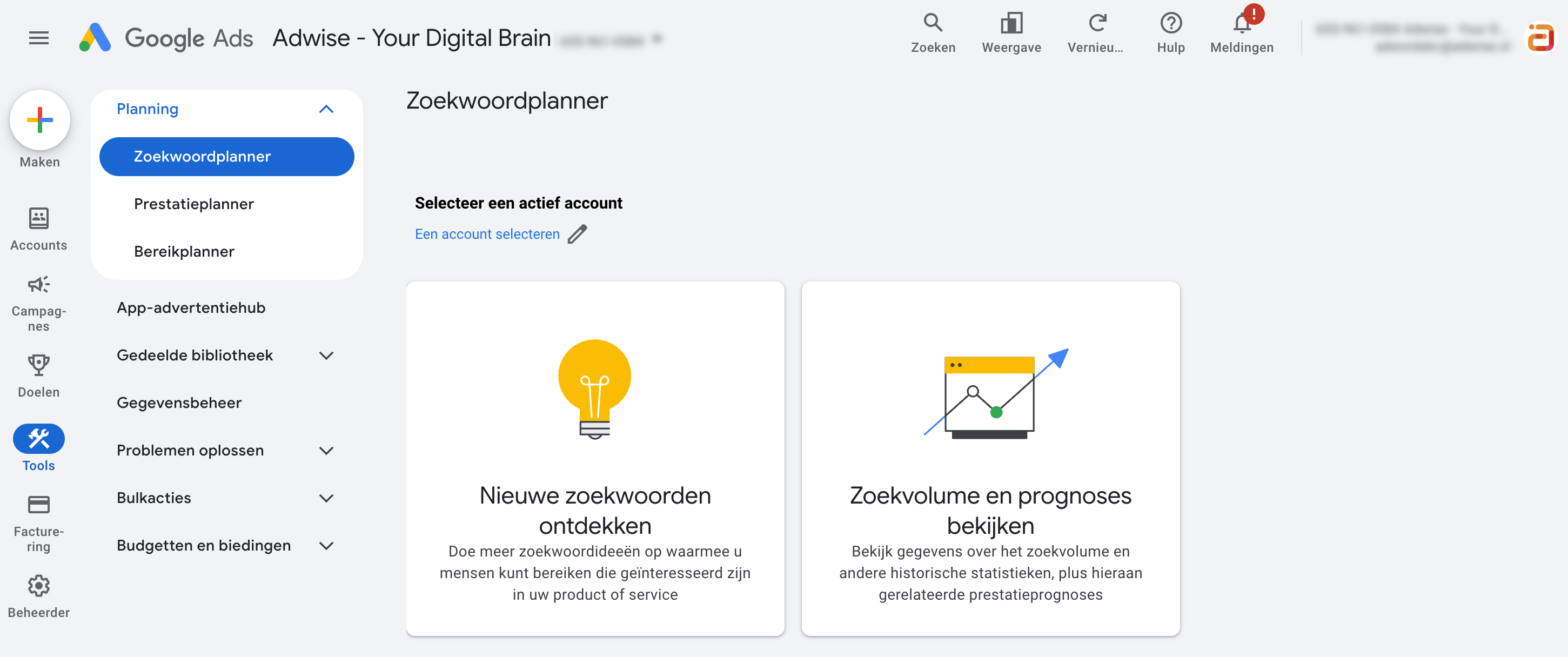 Google Zoekwoordplanner