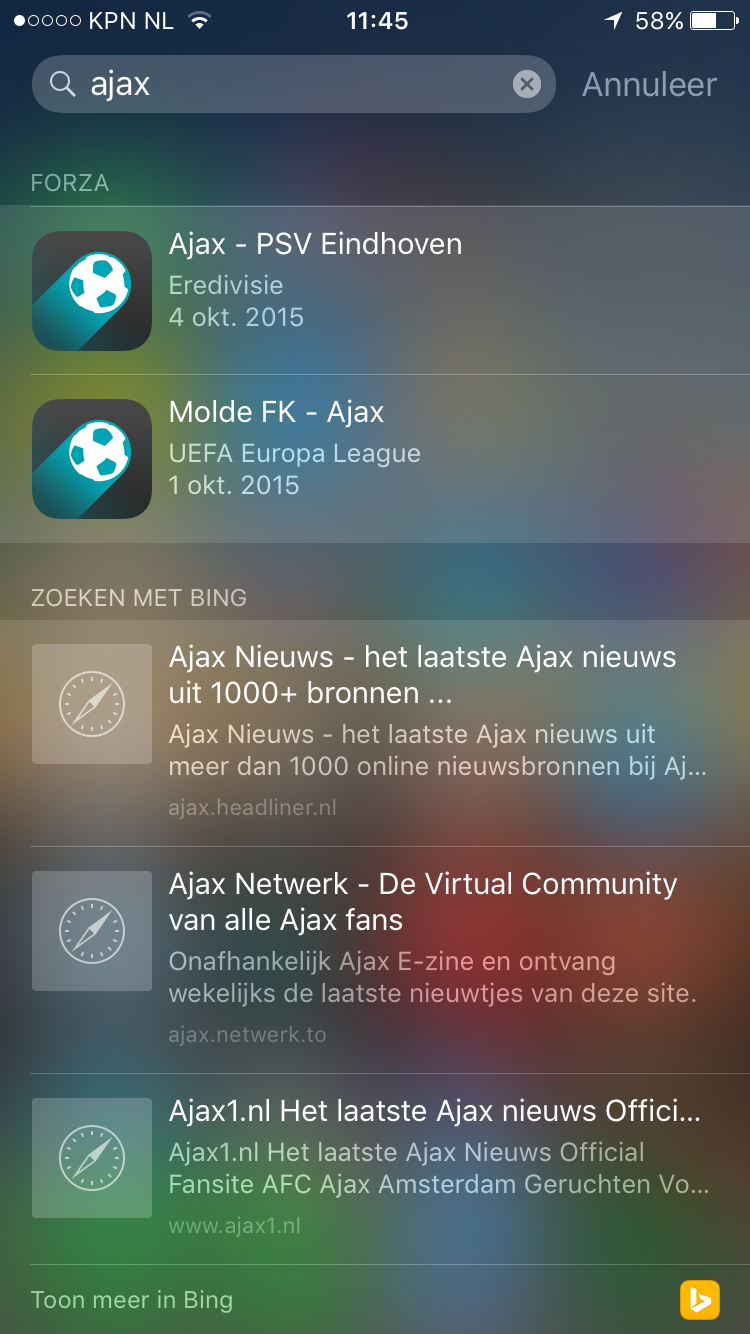 Bing in spotlight