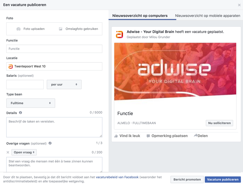 Facebook jobs