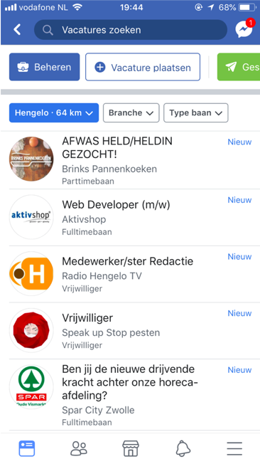 Jobs Facebook