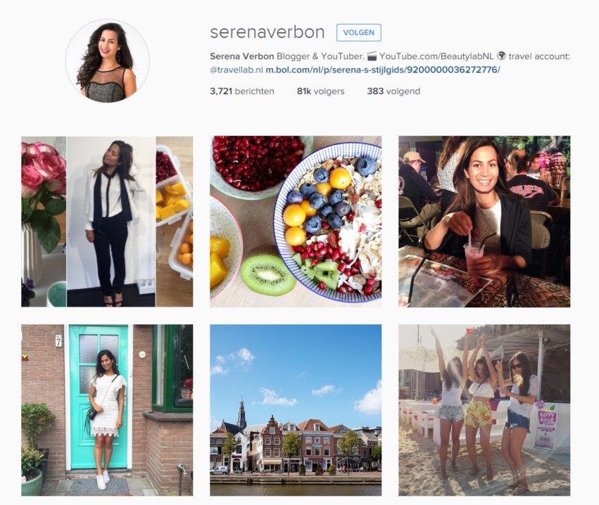 Blogger & YouTuber Serena Verbon