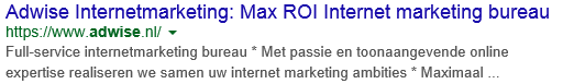 Zoekresultaat zonder rich snippet