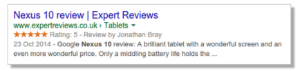 Rich snippet review