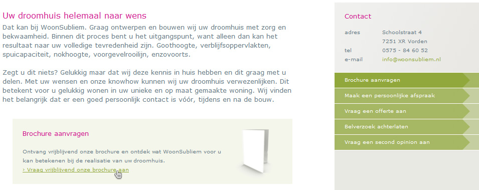 Brochure aanvraag