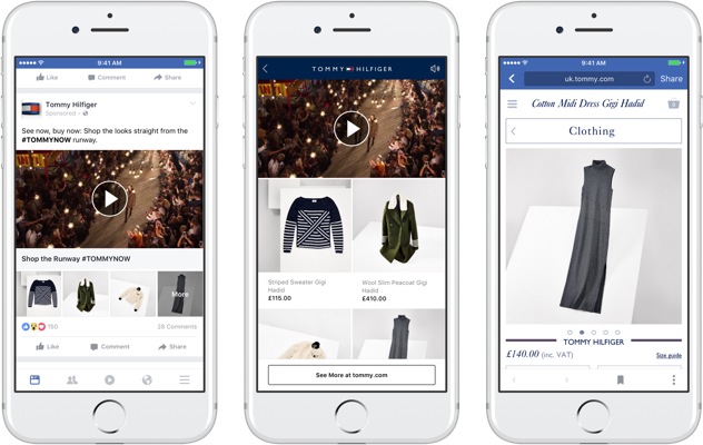 Voorbeeld van Facebook Collection op je mobiele telefoon