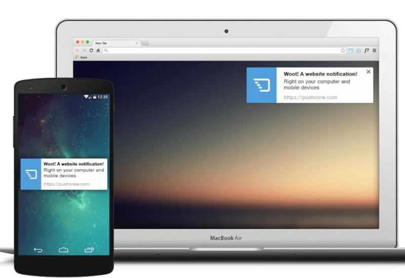 Browser push notificatie
